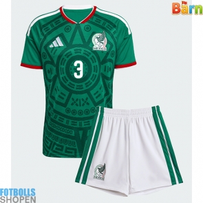 Billiga Mexiko Cesar Montes #3 Hemmatröja Barn VM 2026 Kortärmad (+ Korta byxor)